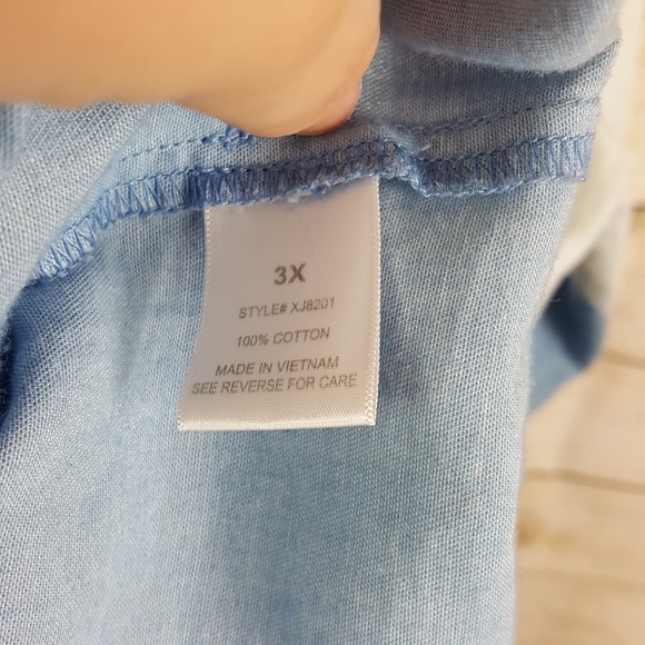 SOLD CROSSPOST Always indigo ombre tunic size 3x - Picture 4 of 5